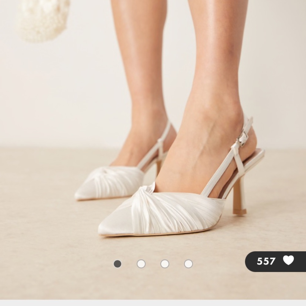 Be Mine bridal kitten heels